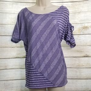 💄ARIZONA Striped Open Shoulder Blouse S